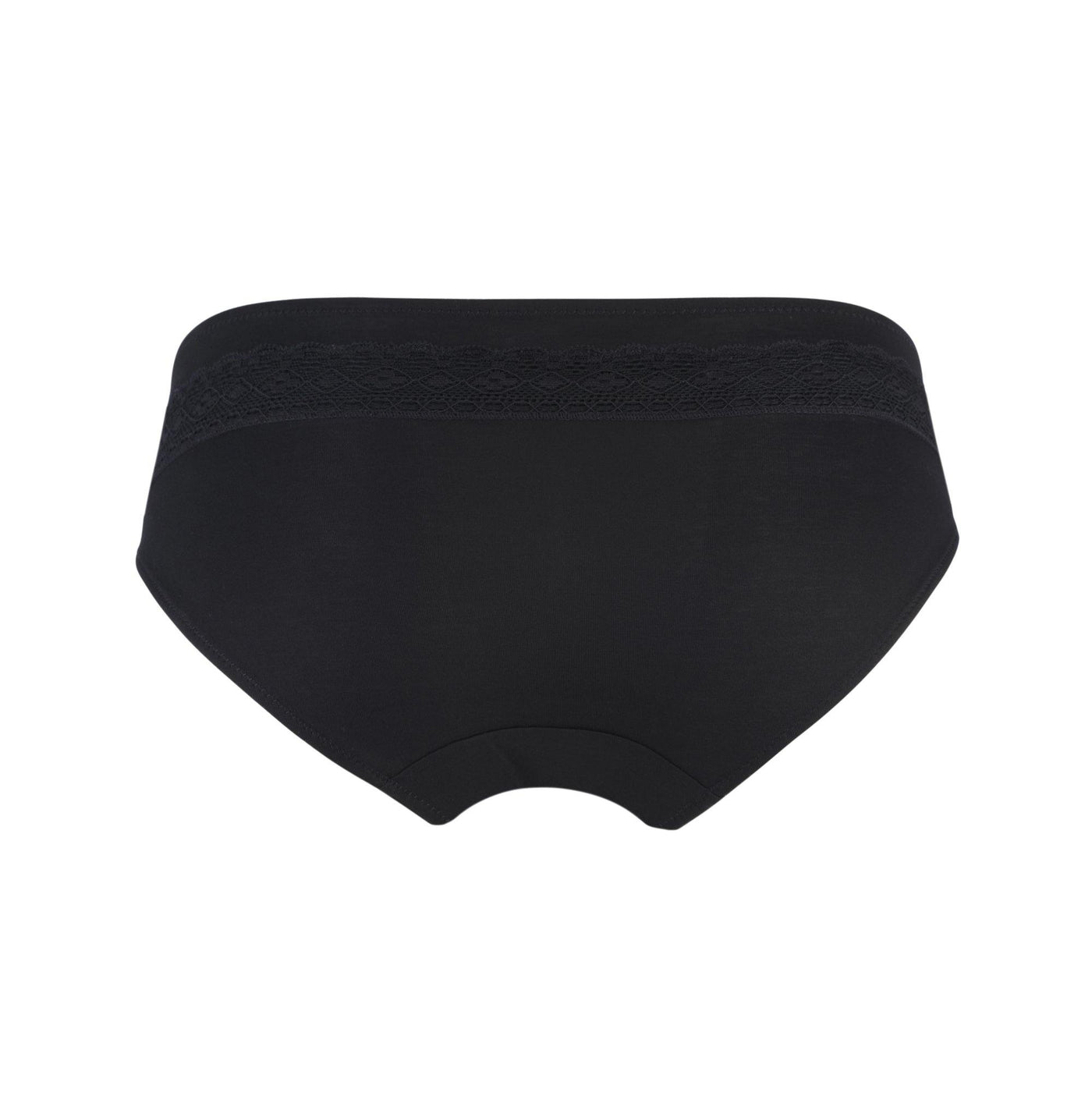 Champange - Silk & Organic Cotton Brief in Black - Juliemay Lingerie