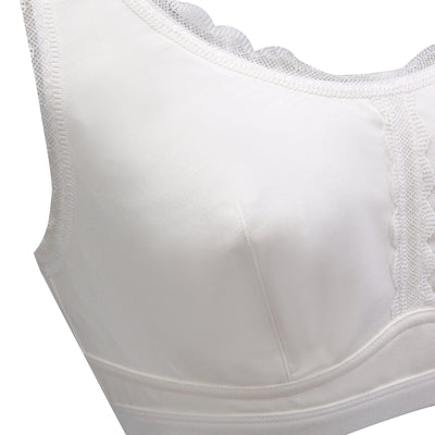 Georgia - Silk Back Support Full Coverage Wireless Organic Cotton Bra - Juliemay Lingerie