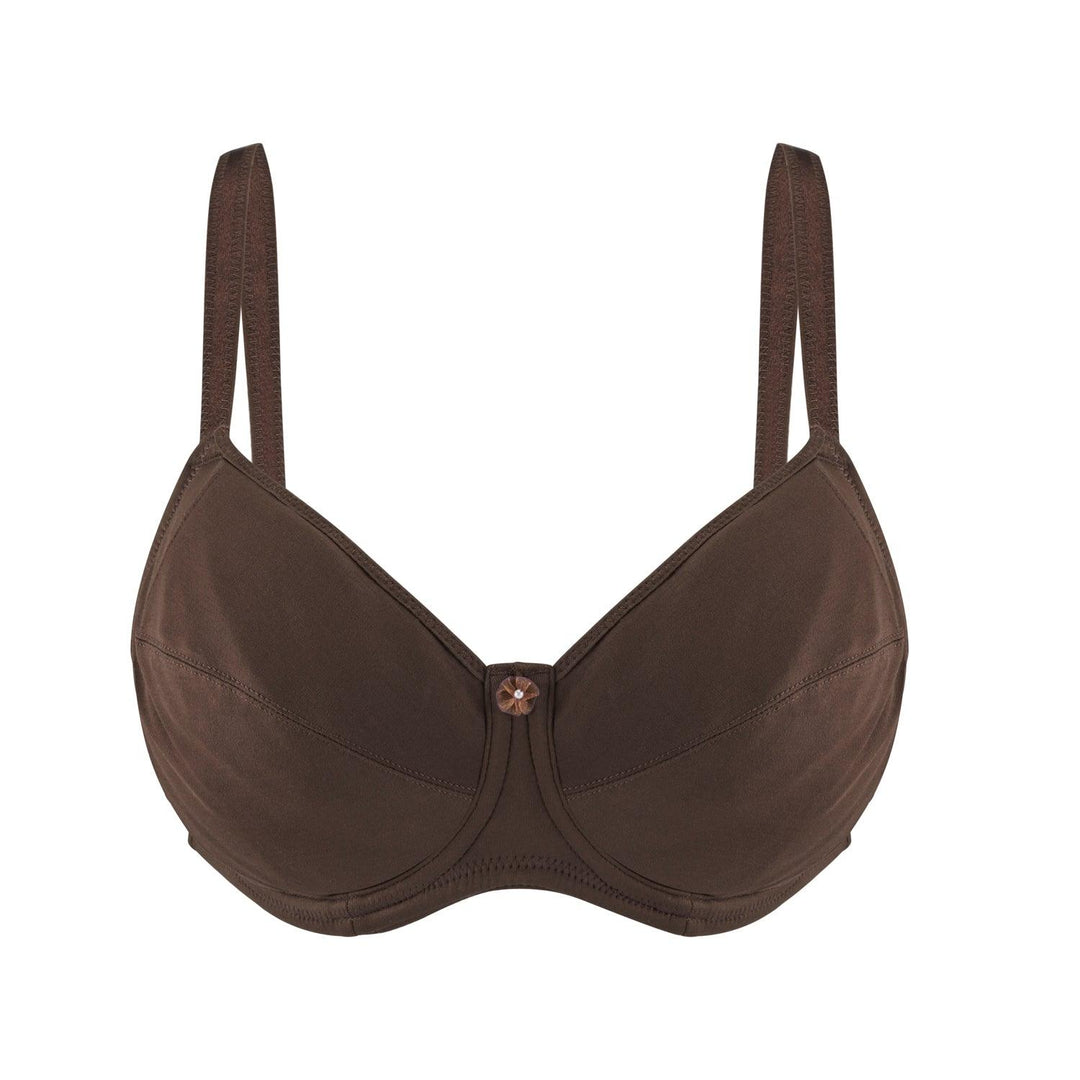 Cocoa Underwired Silk and Organic Cotton Full Cup Bra with removable paddings – Juliemay Lingerie