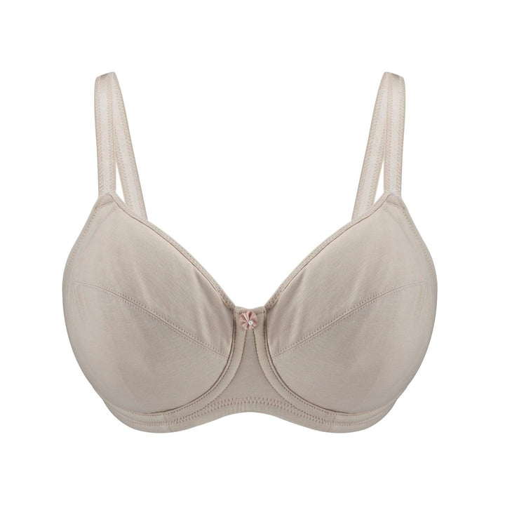Ivory Underwired Silk and Organic Cotton Full Cup Bra with removable paddings – Juliemay Lingerie