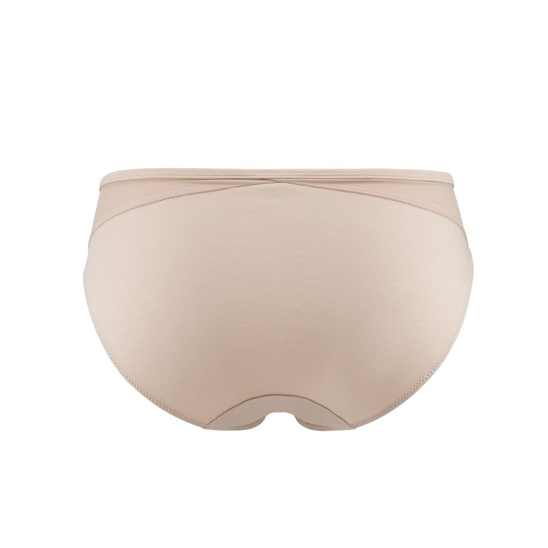 Hope Silk and Organic Cotton Brief in Skin Tone Colours, view 2 – Juliemay Lingerie