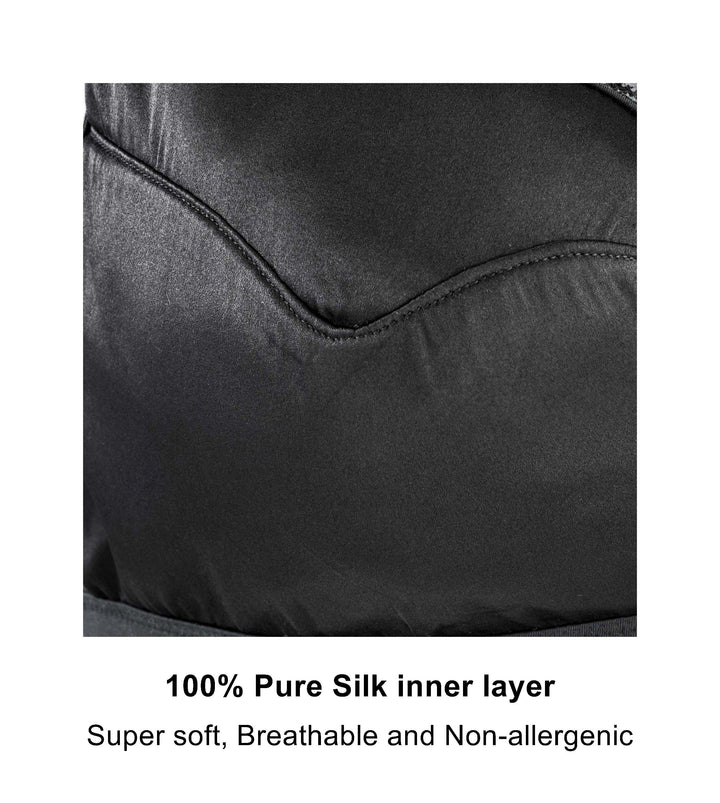 Debbie Lace Organic Cotton and Silk Plunge Bra, close-up detail – Juliemay Lingerie
