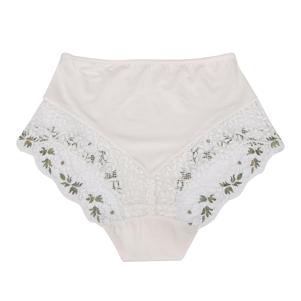 Nova High Waisted Silk and Organic Cotton Full Brief, view 2 – Juliemay Lingerie