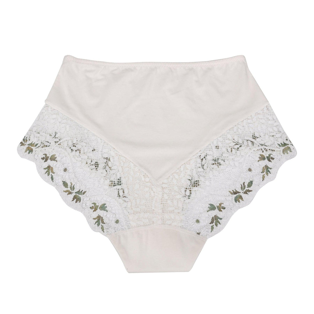 Nova High Waisted Silk and Organic Cotton Full Brief, view 2 – Juliemay Lingerie