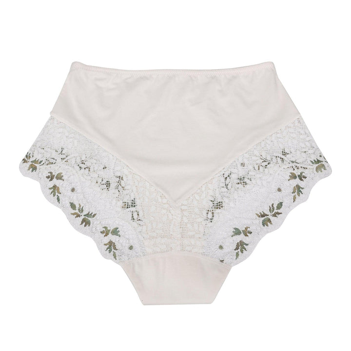 Nova High Waisted Silk and Organic Cotton Full Brief, view 2 – Juliemay Lingerie