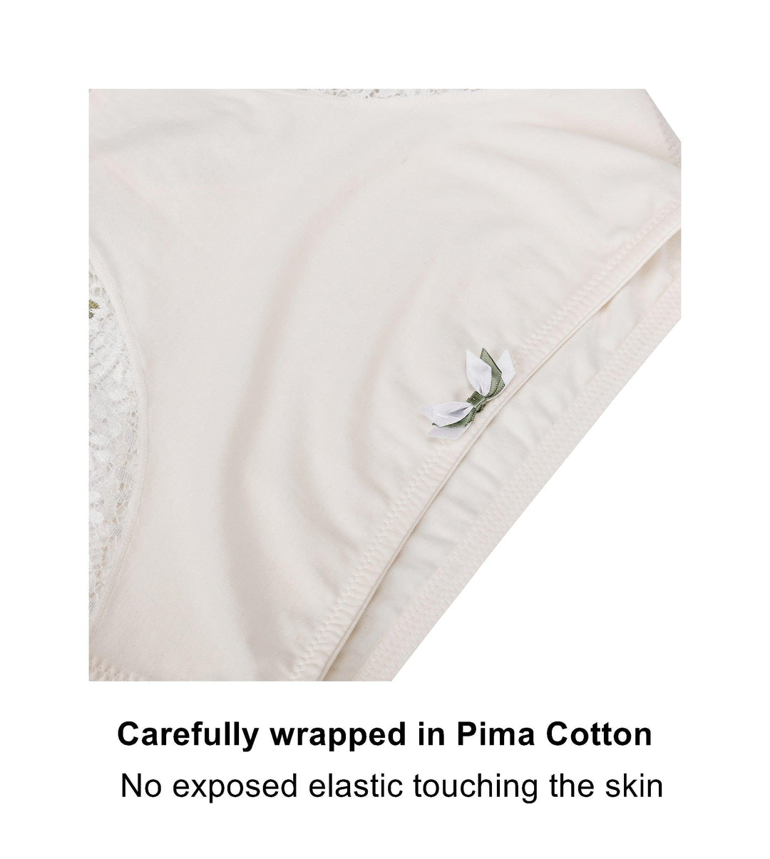 Nova High Waisted Silk and Organic Cotton Full Brief, view 3 – Juliemay Lingerie