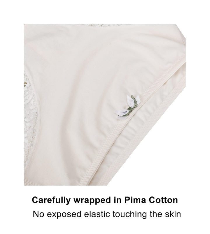 Nova High Waisted Silk and Organic Cotton Full Brief, view 3 – Juliemay Lingerie